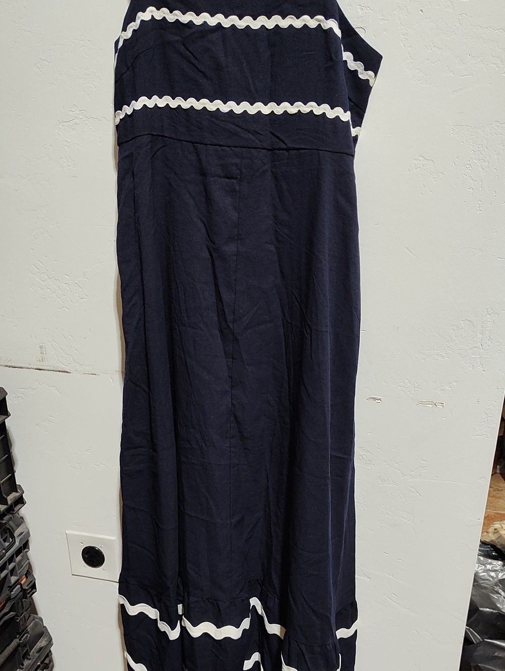 Navy Blue Maxi dress With Pockets L